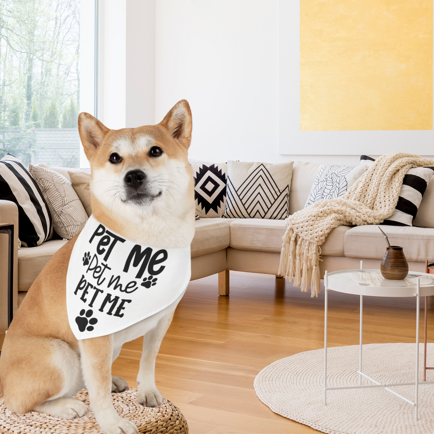 Cute 'Pet Me' Dog Bandana