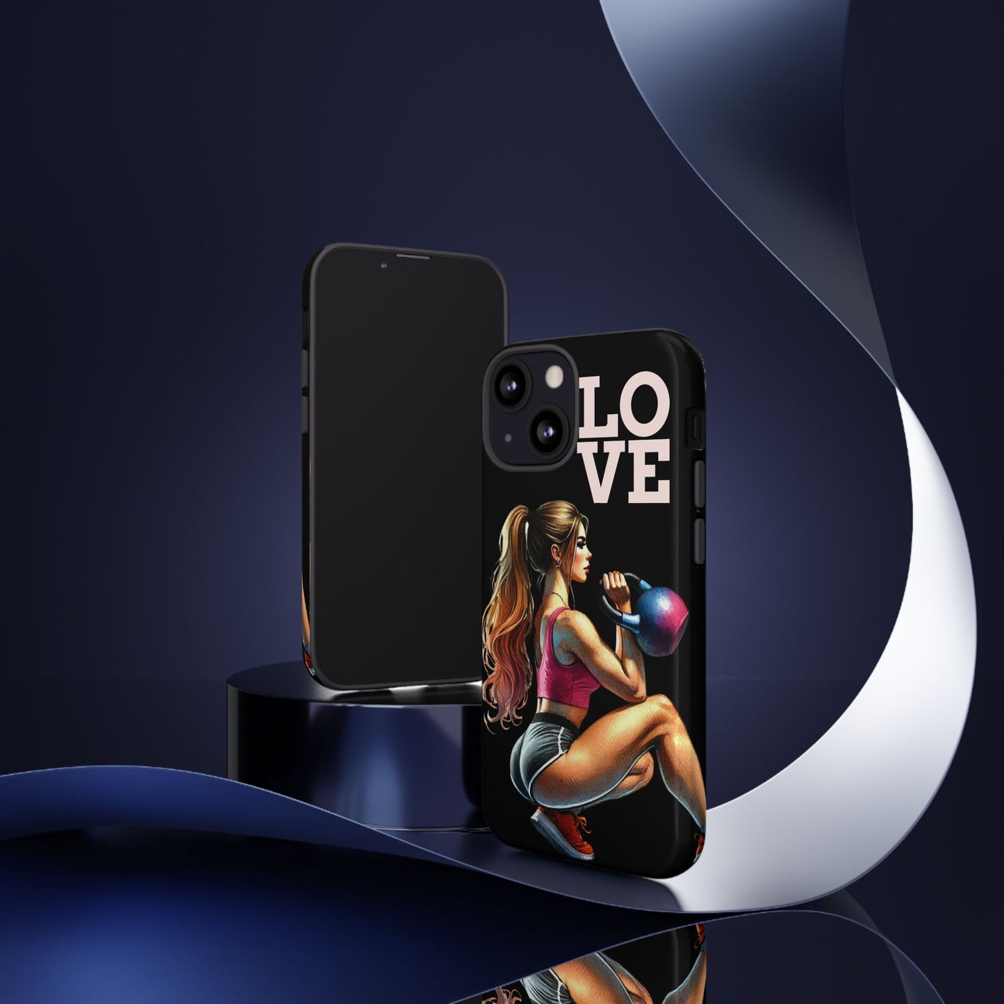 Funda para teléfono Fitness Love: resistente, elegante y apta para el gimnasio