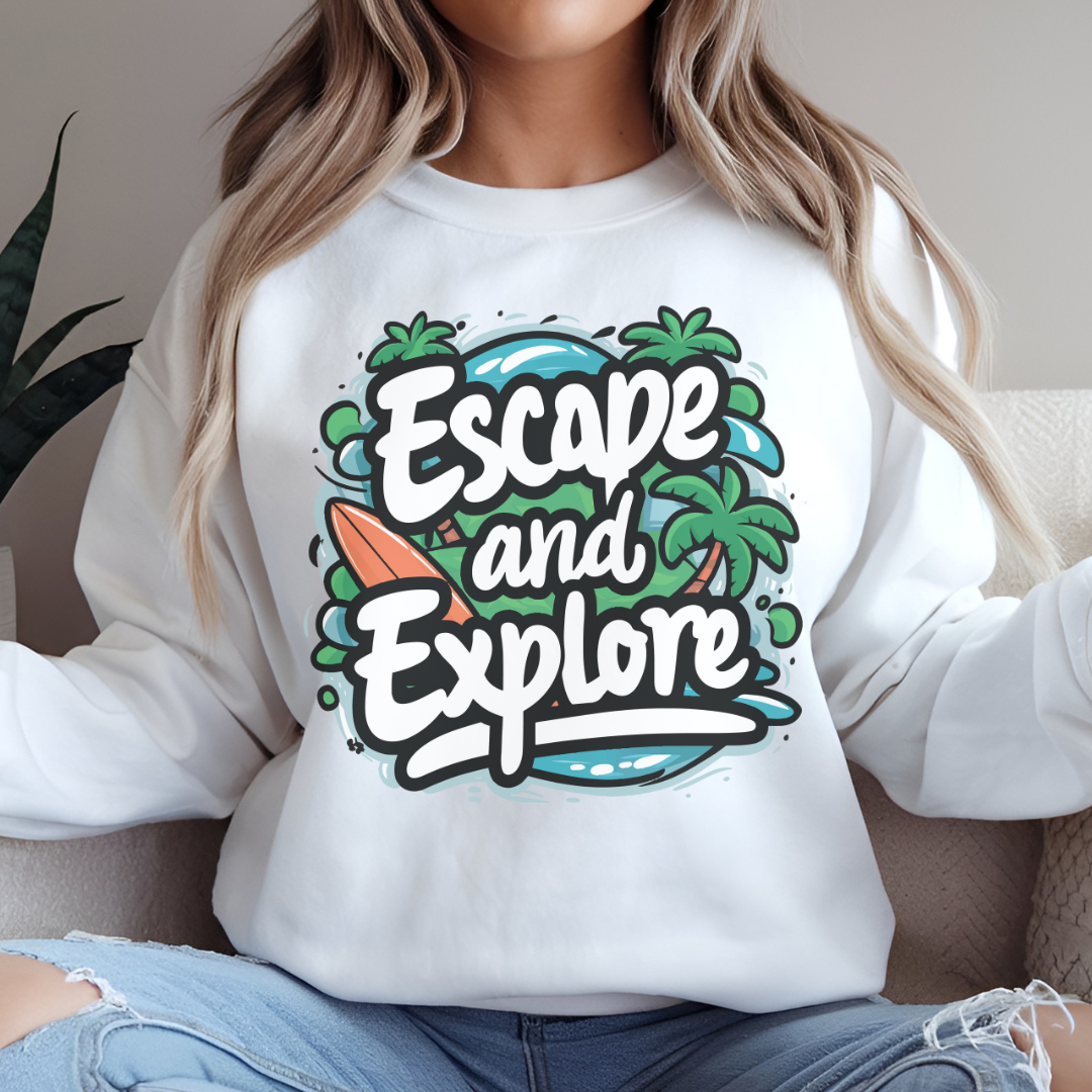 Escape and Explore Unisex Crewneck Sweatshirt