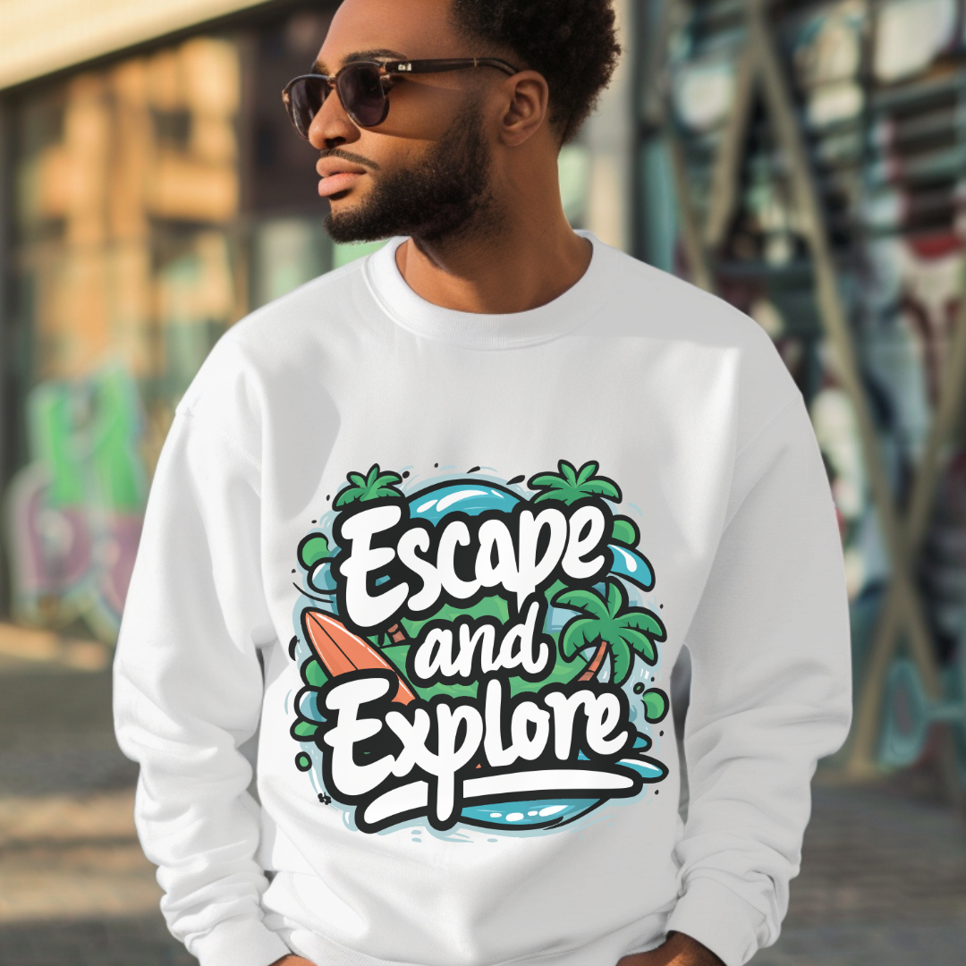 Escape and Explore Unisex Crewneck Sweatshirt